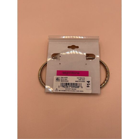 Sensitive Ears Women's Gold-Tone Hypoallergenic Hoop Earrings - Picture 3 of 4